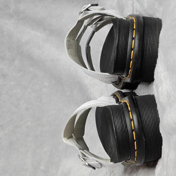 Dr. Martens Women's White Blaire Leather Slide Sandals Size 9 - Picture 3 of 10